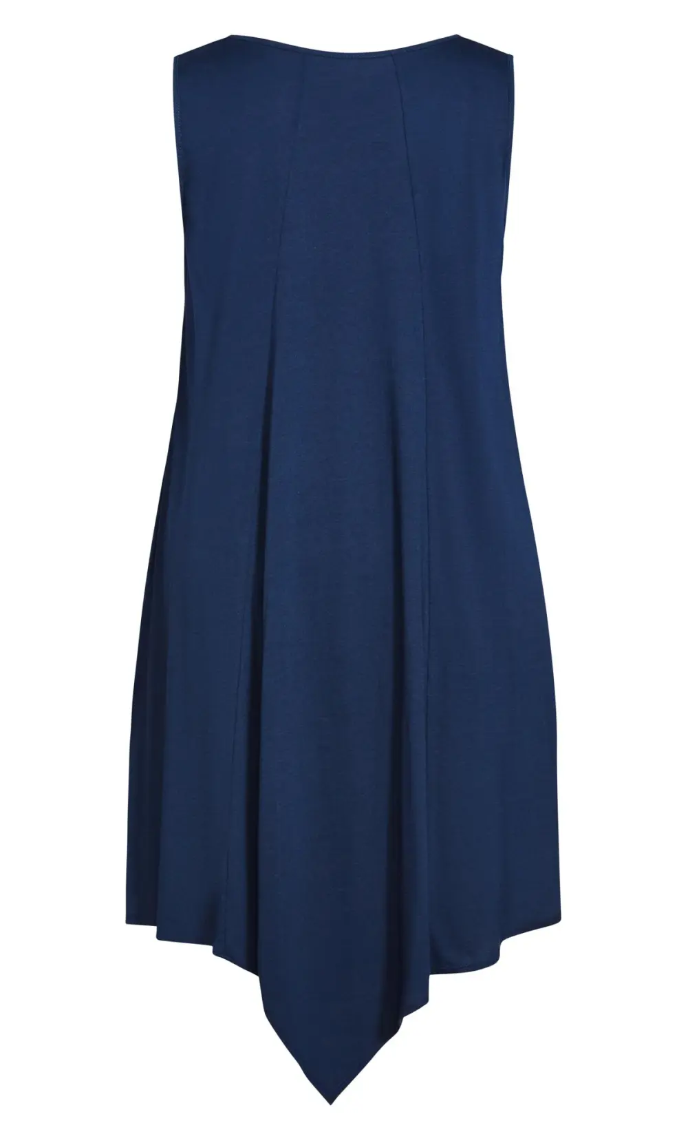 Evans Navy Plain Double Layer Dress