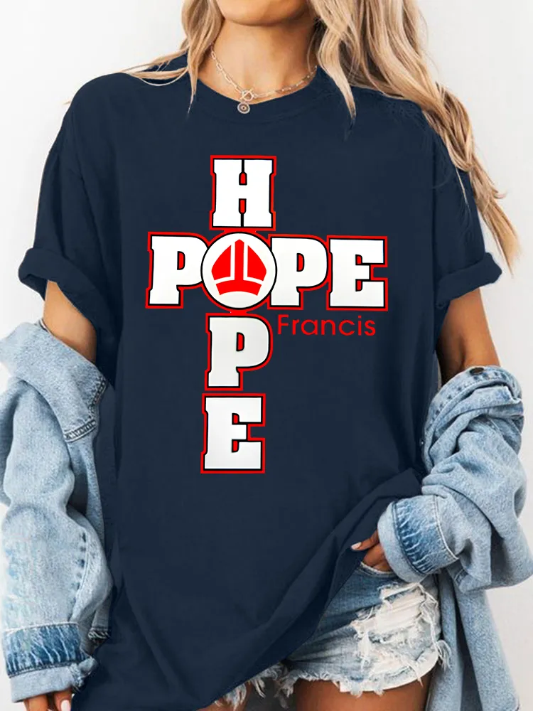 Women's Pope Francis Print Casual T-Shirt