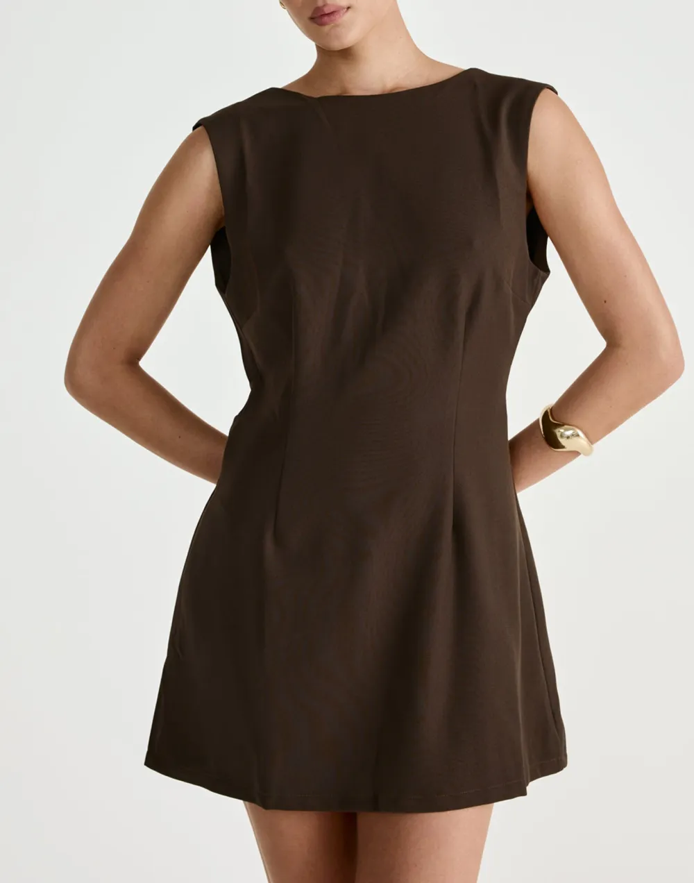 Intellectual Backless Sleeveless Dress