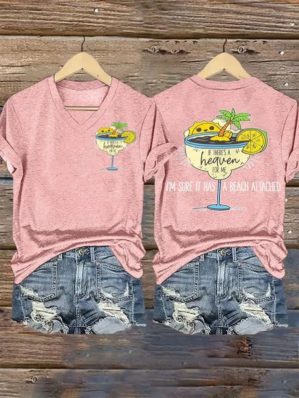 Women's If There'S A Heaven For Me I'M Sure It Has A Beach Attached T-Shirt