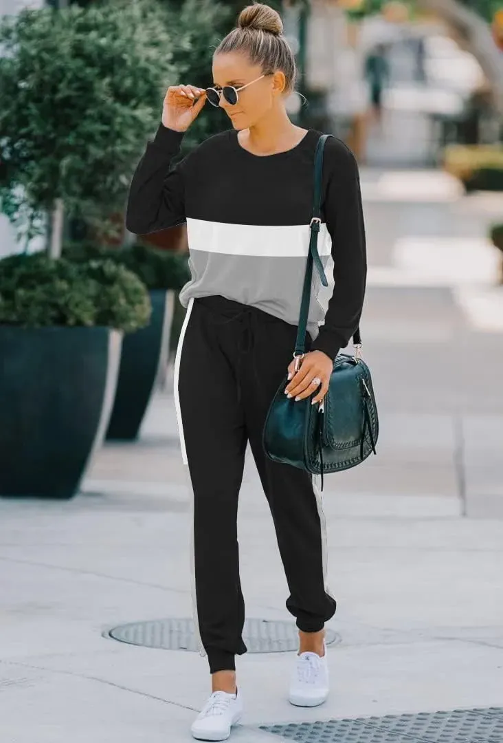 Lounge Sets for Women Two Piece Outfits Sweatsuits Sets Long Pant Loungewear Workout Athletic Tracksuits