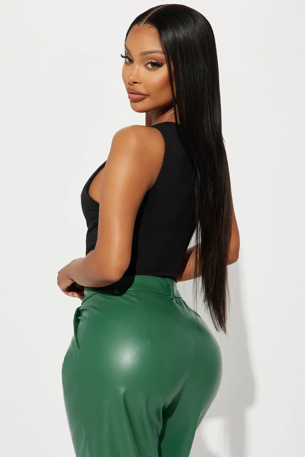 Out Of Sight Ribbed Bodysuit - Black