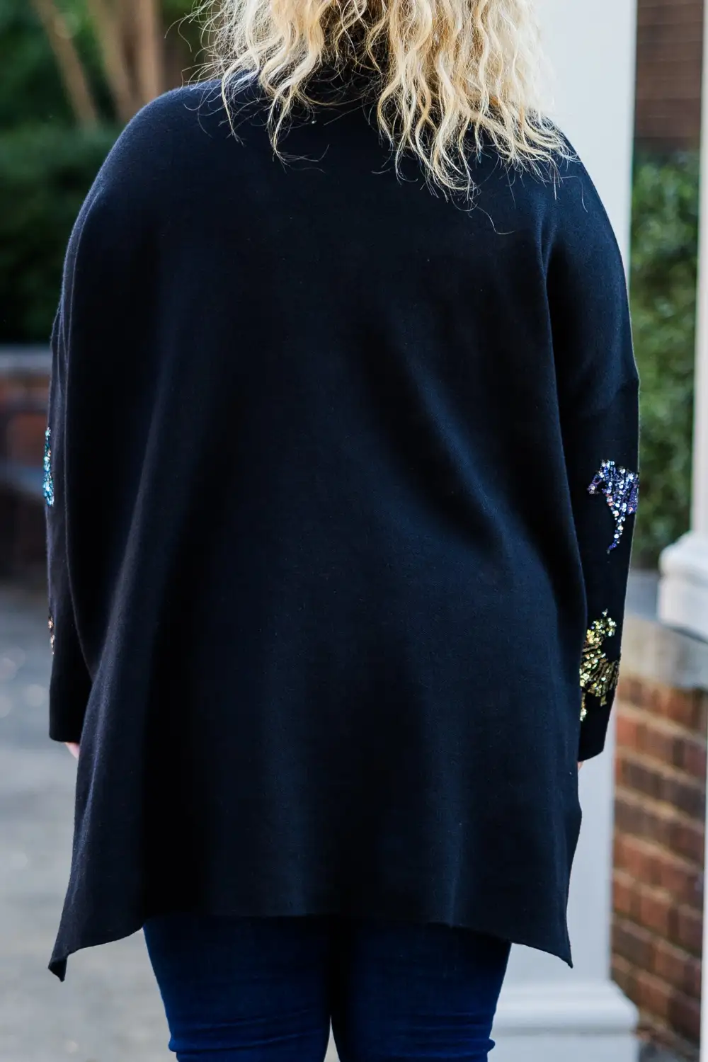 Mother Of The Jungle Sweater, Black Sequin