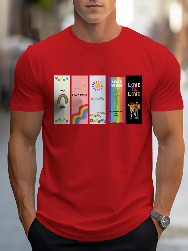 Men's Pride Month Round Neck Short Sleeves T-Shirt