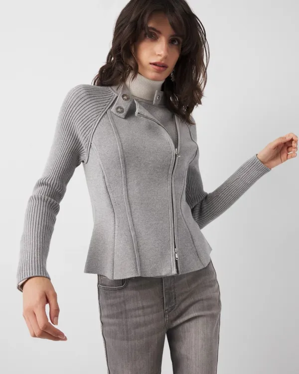 Moto Sweater Jacket