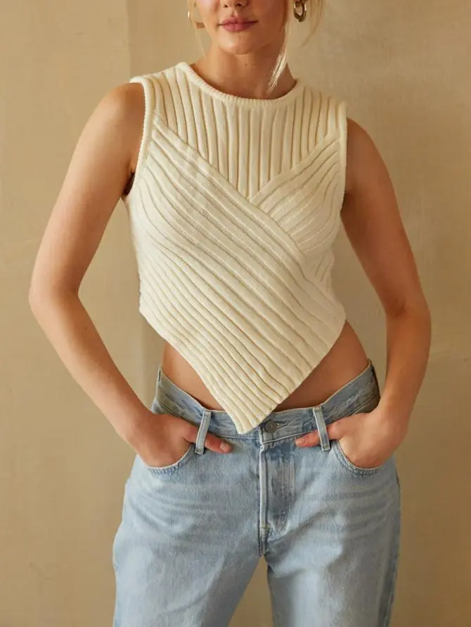 Robin Sleeveless Knit Sweater Tank Top