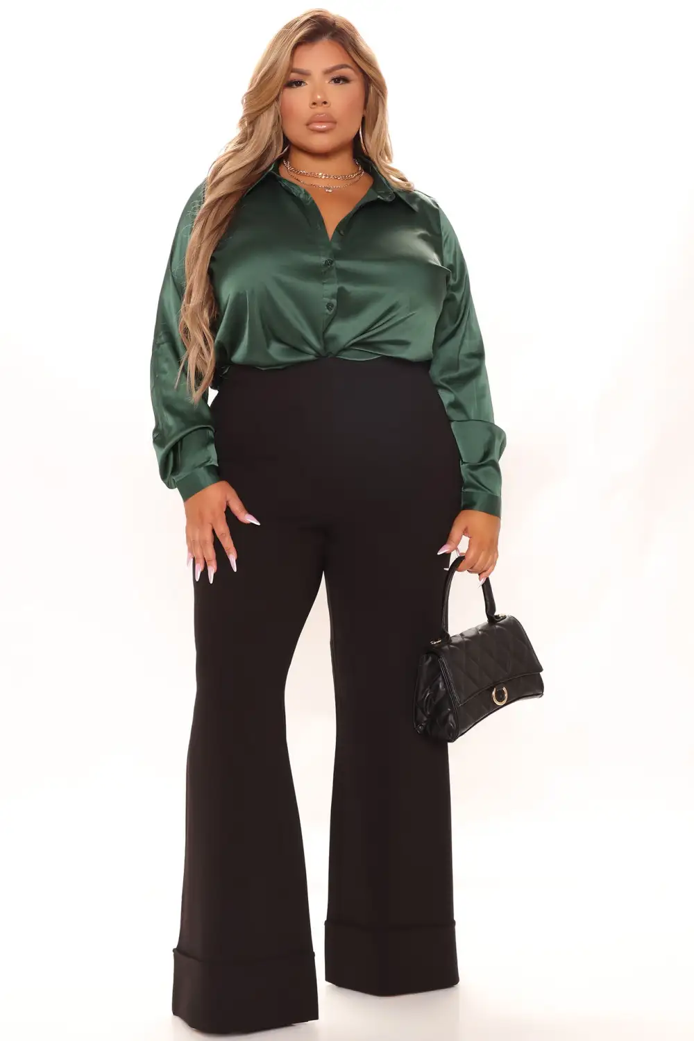 Smooth Talkin' Button Down Top - Hunter