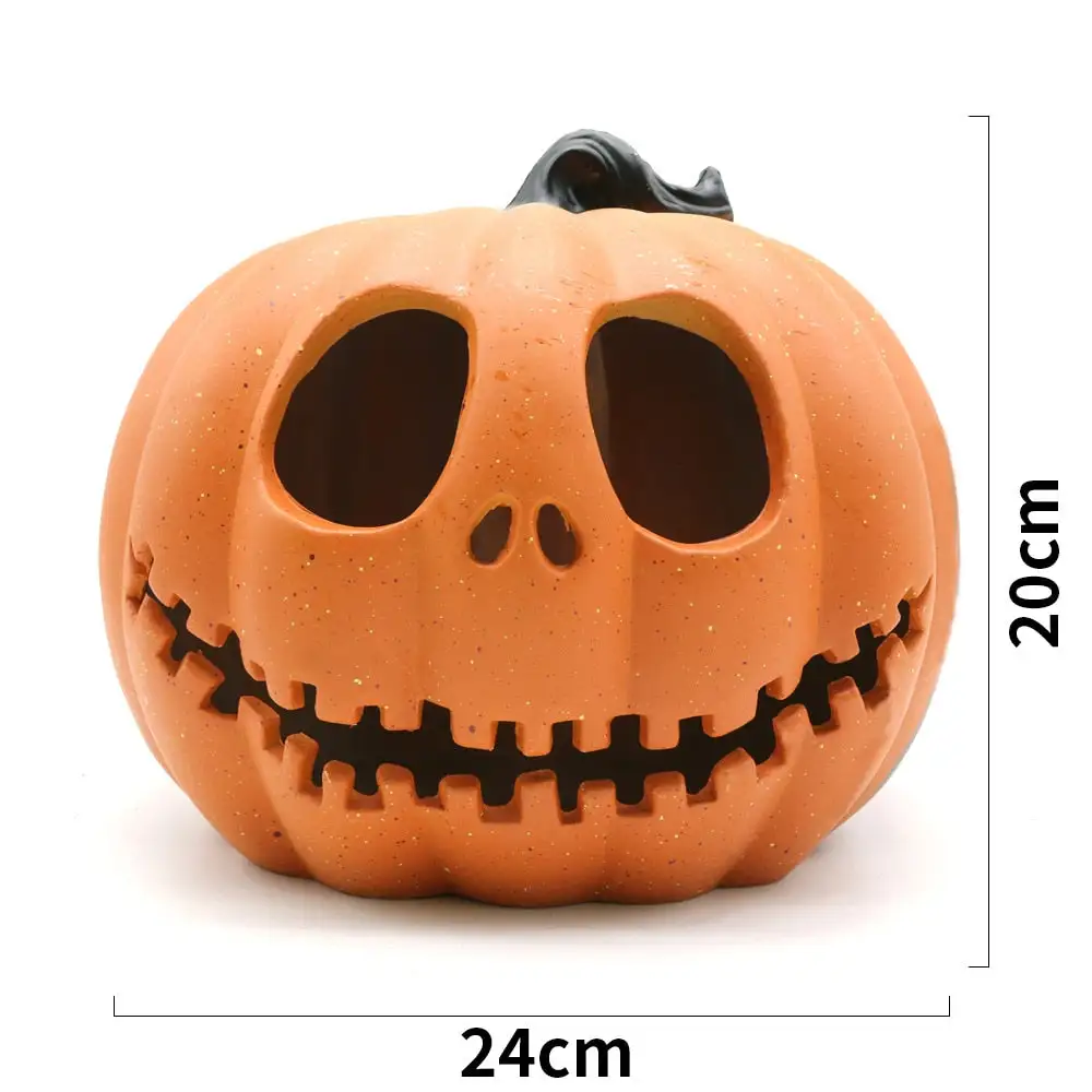 24*20cm Halloween Led Pumpkin Lamp Flashing Ghost Lighting Festival Park Indoor Garden Decoration New