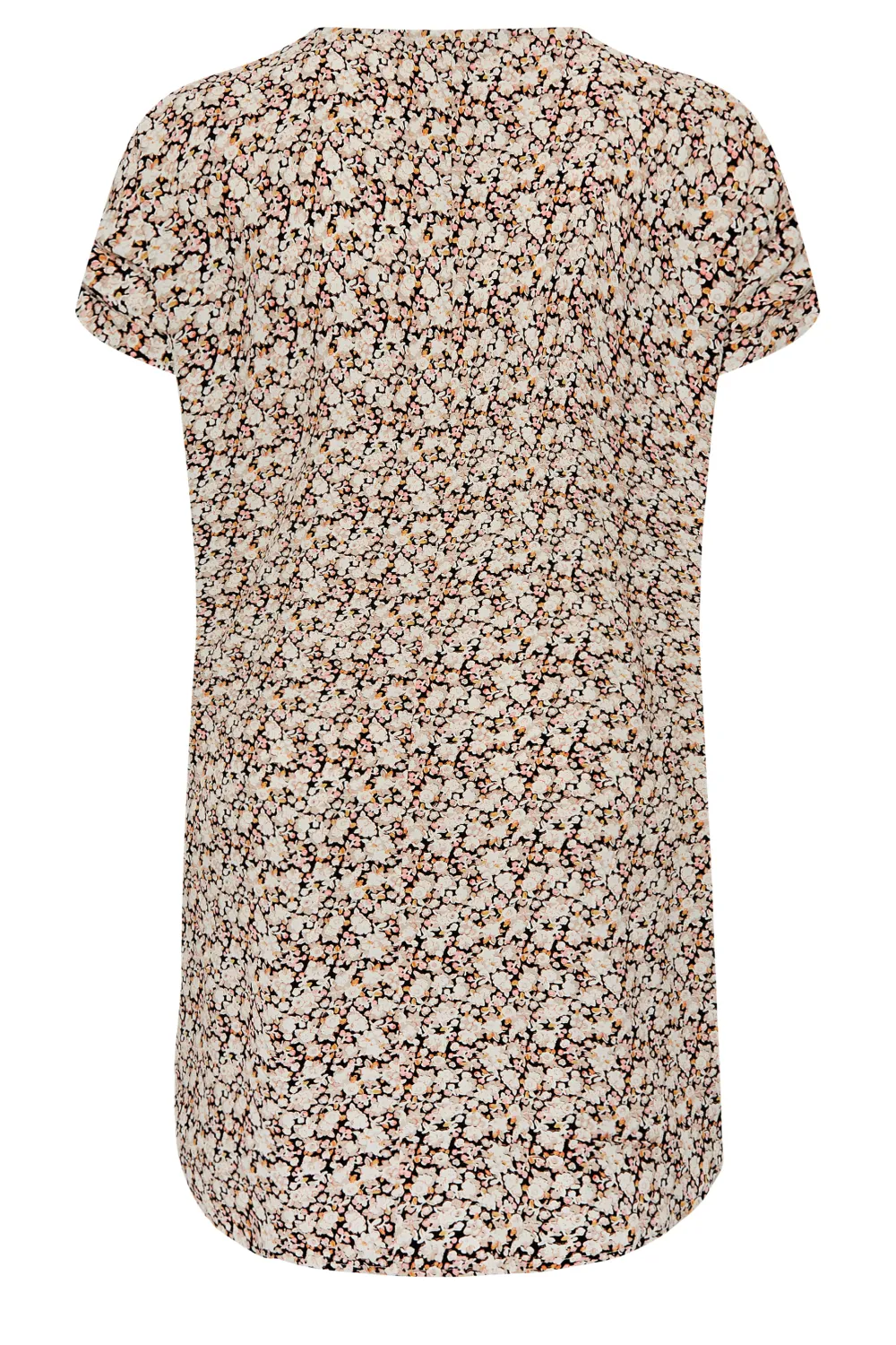 YOURS Curve Brown Ditsy Print Shift Dress