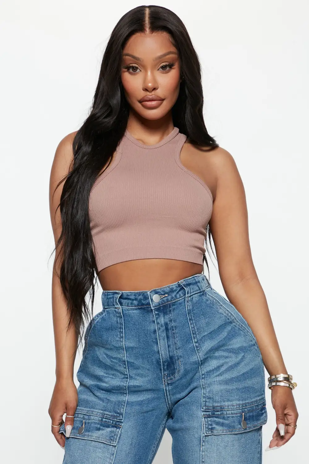 Model On Duty Top - Taupe