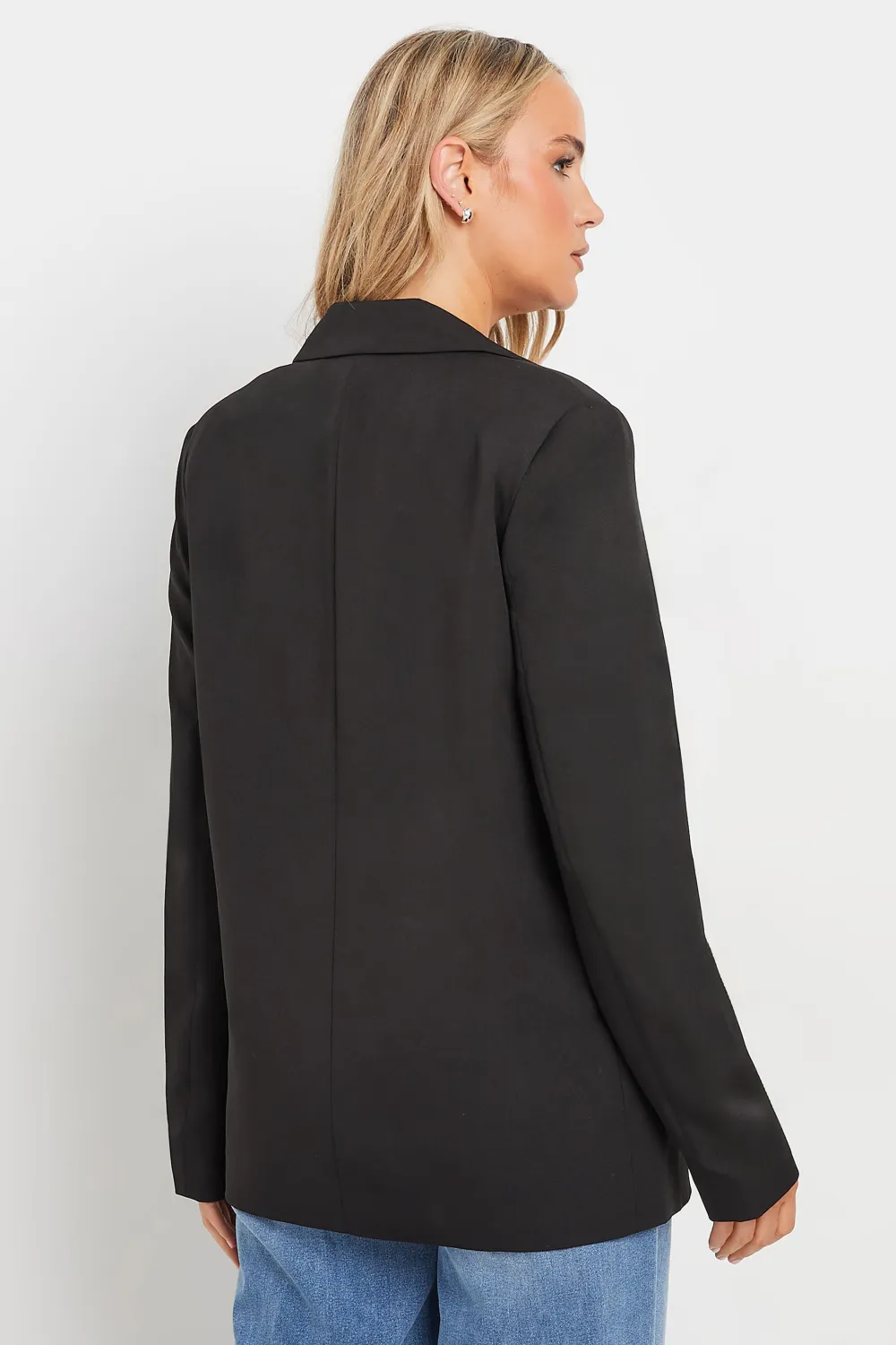 LTS Tall Black Double Breasted Blazer