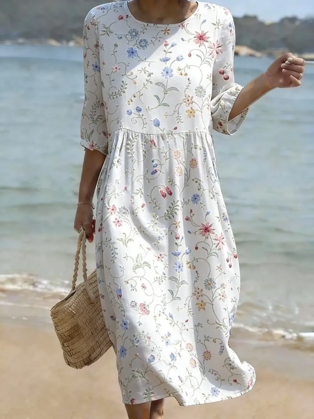 Women's Floral Print Casual Dress