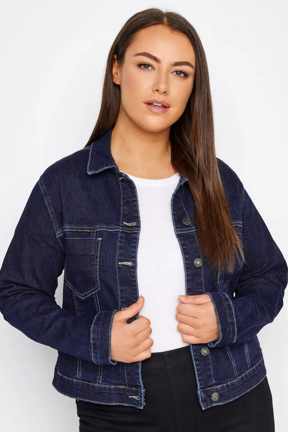 Evans Blue Dark Wash Denim Jacket