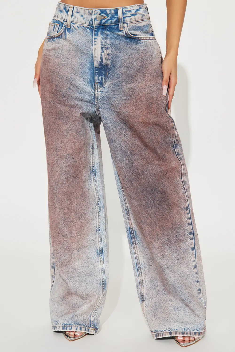 For The Longest Time Wide Leg Jeans - Pink