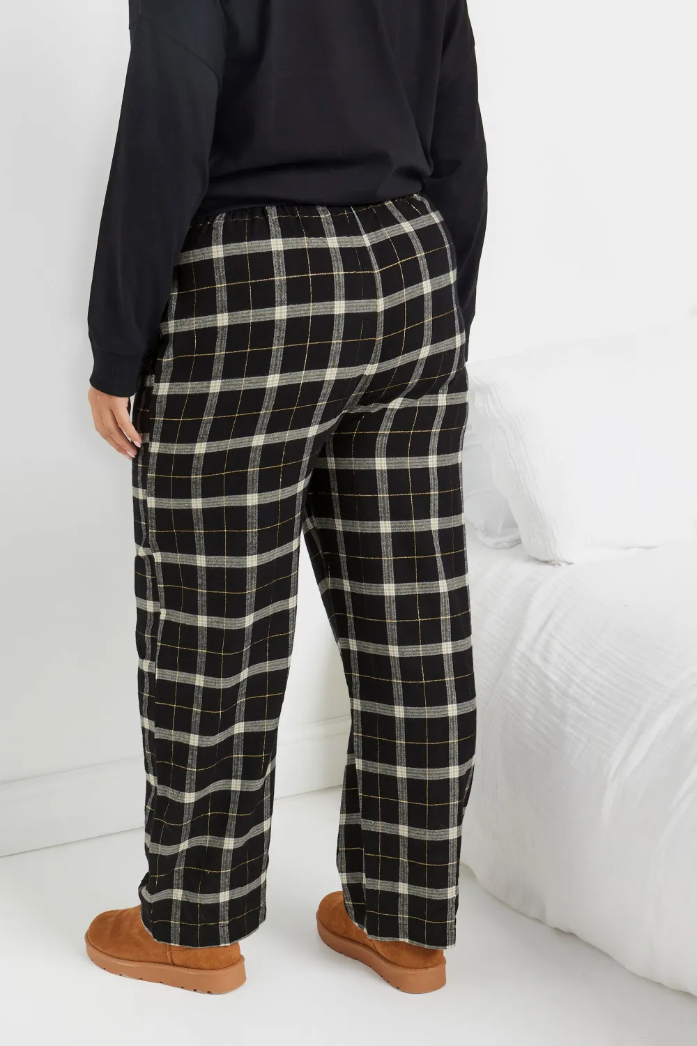 YOURS Curve Red Boyfriend Check Pyjama Bottoms
