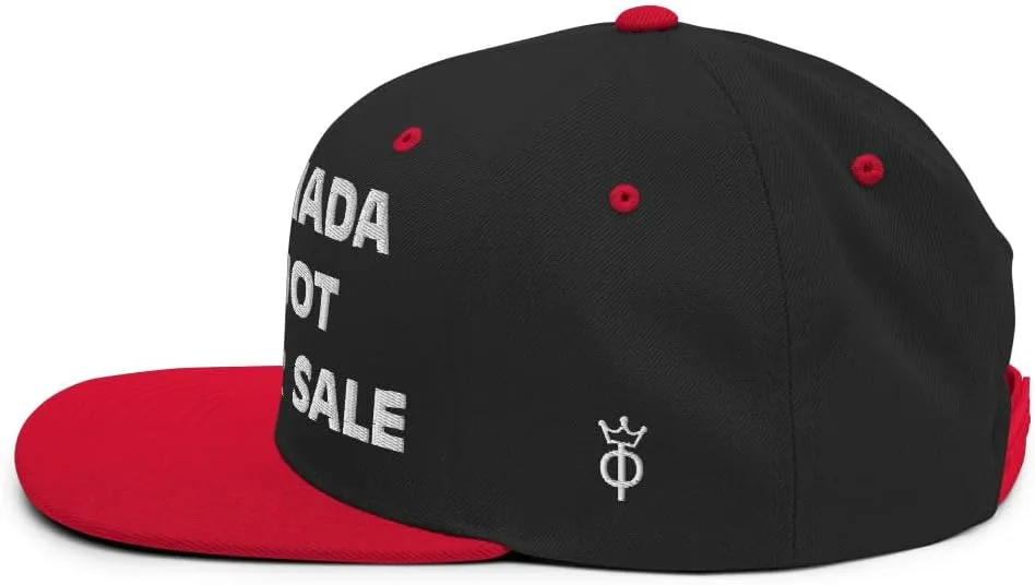 Canada is NOT for Sale Snapback Hat Bold Silence Sign