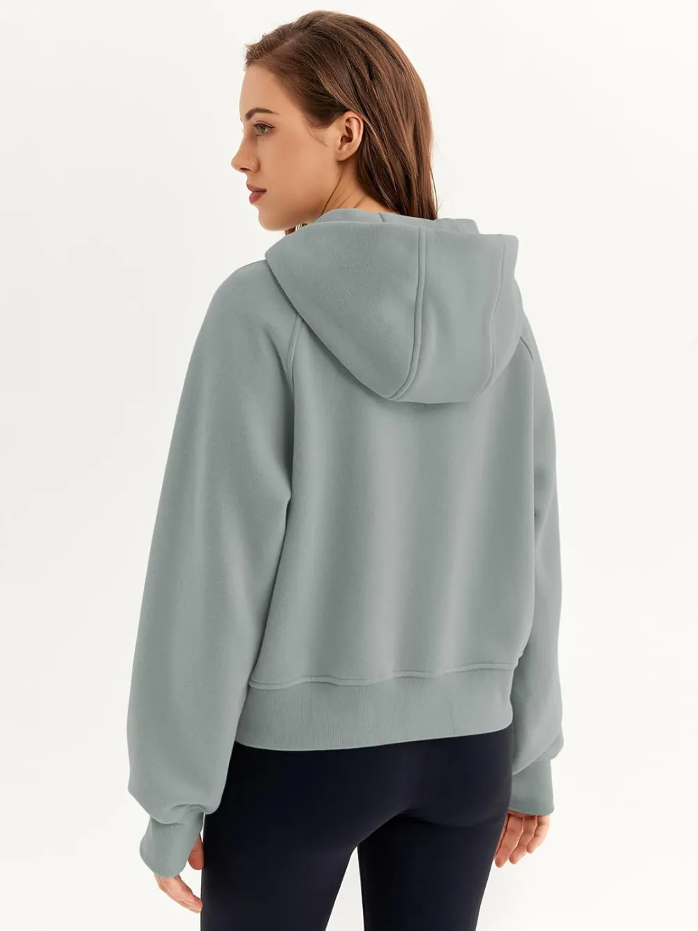 Womens Zip Up Hoodies Fleece Jackets Oversized Sweatshirts Fall Fashion Outfits 2024 Sweaters Winter Clothes