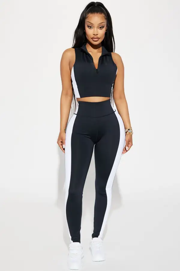 Chase Elevate Active Sports Bra - Black/White