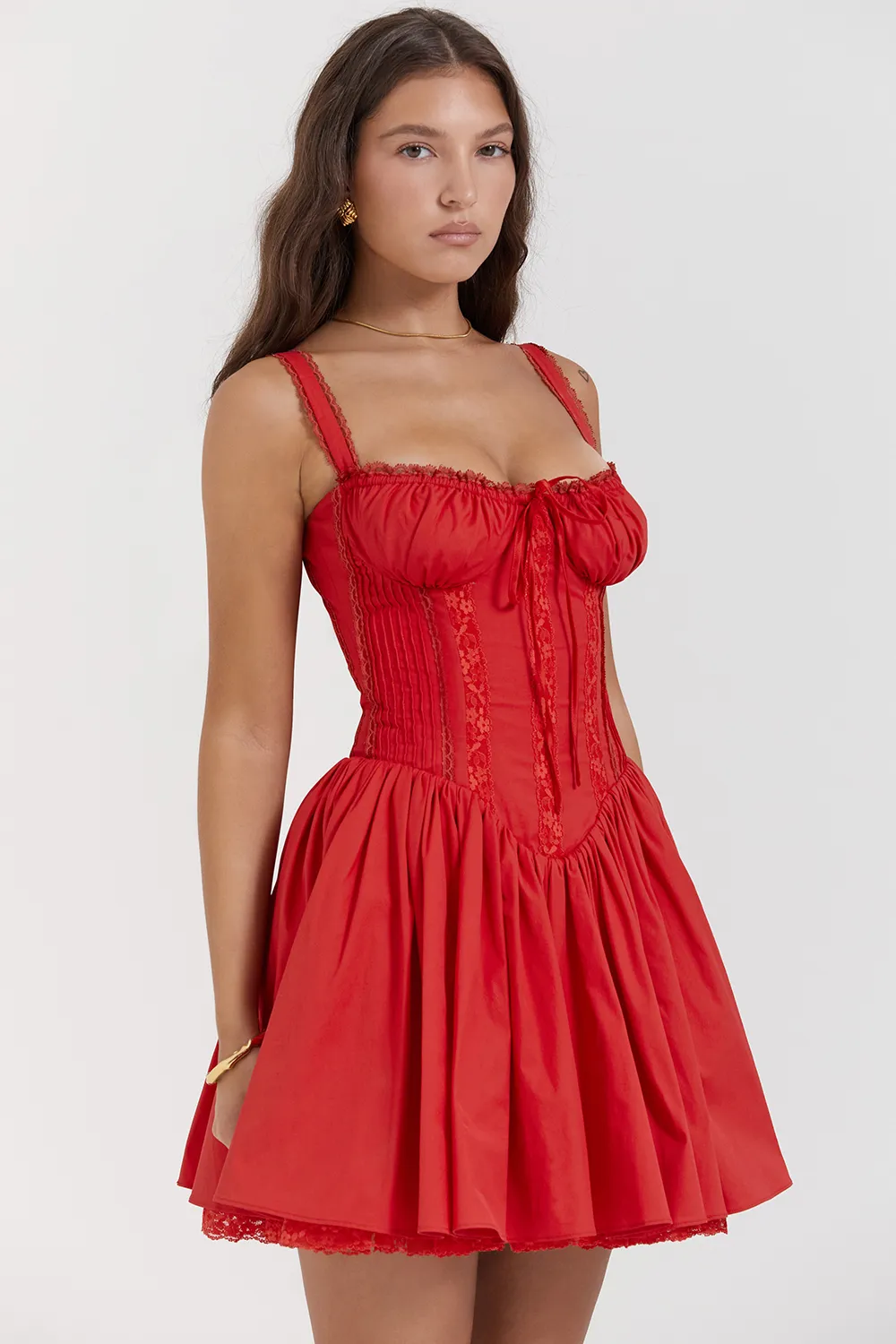 WHITE CORSET MINI DRESS