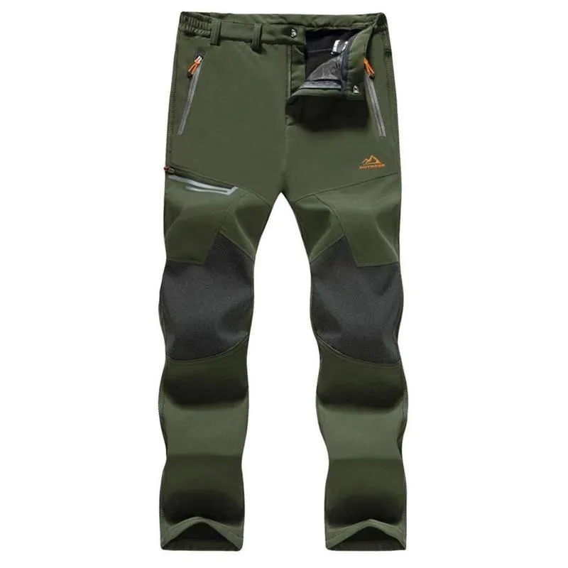 🔥6 Pack-Waterproof Ski Pants for Men, Thermal Fleece Lined Winter Pants with Secure Zip Pockets