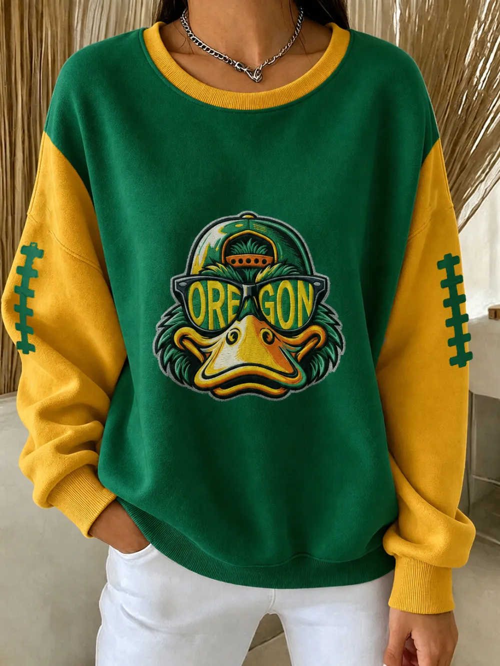 Women'S Rugby Printed Round Neck Sports Shirt