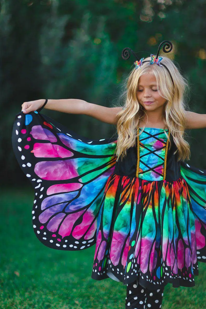Rainbow Butterfly Costume - 3 Piece Set