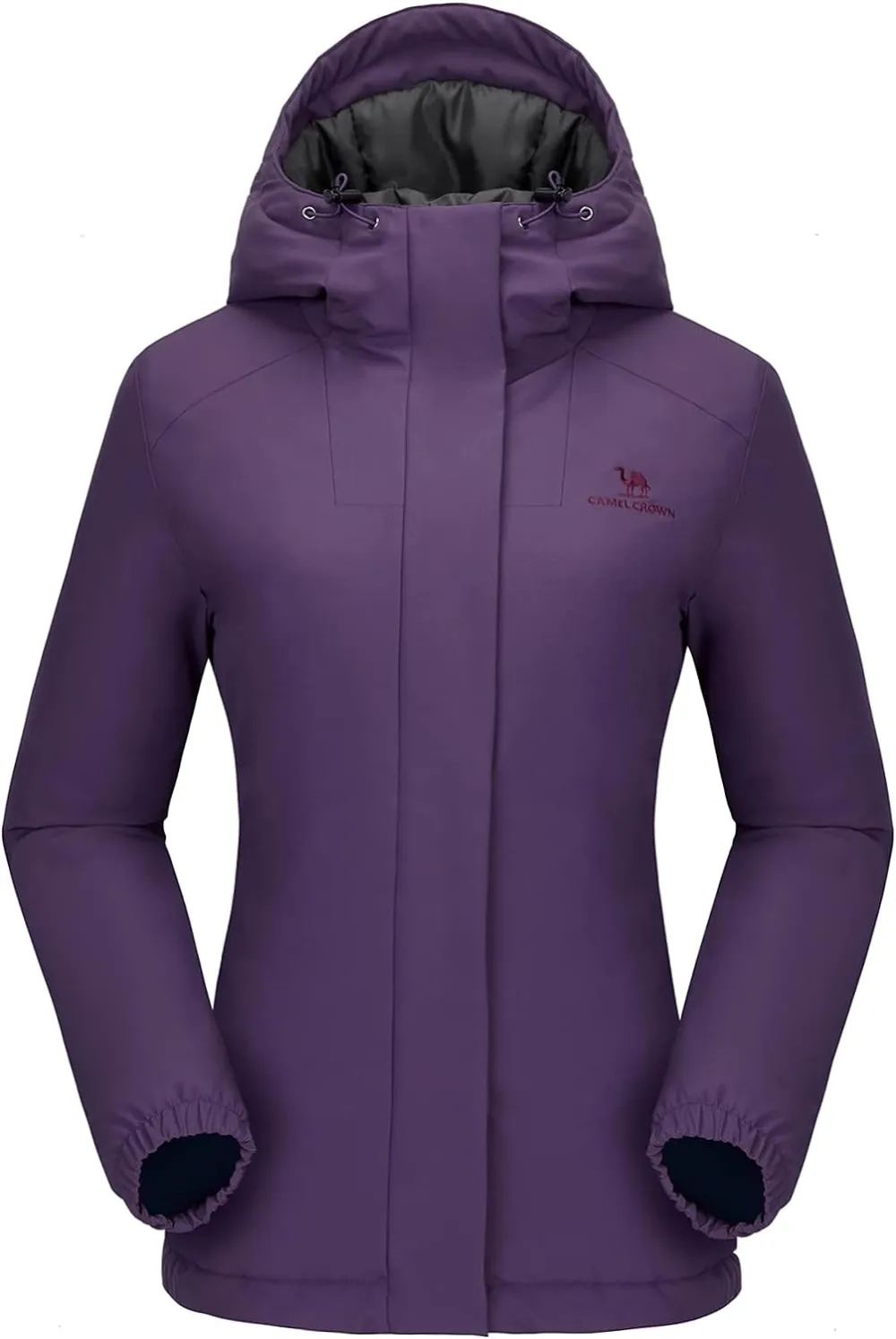 Women's Waterproof Mountain Ski Snow Jacket with Fleece Outdoor Windproof Raincoat Hooded for Fall and Winter