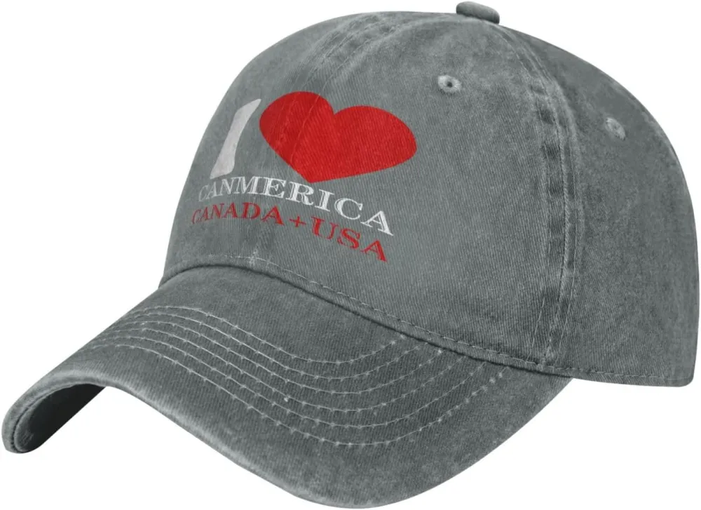Funny Trump Oh Canada! 51st States Low Profile Cap Denim Hat