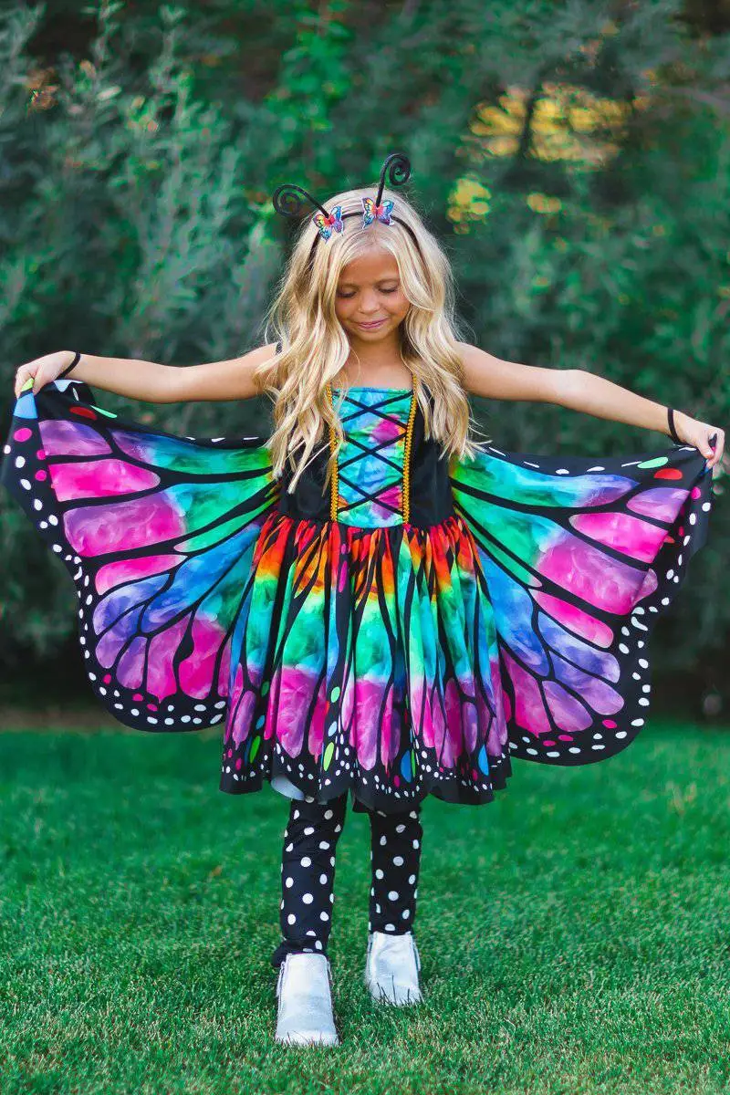 Rainbow Butterfly Costume - 3 Piece Set