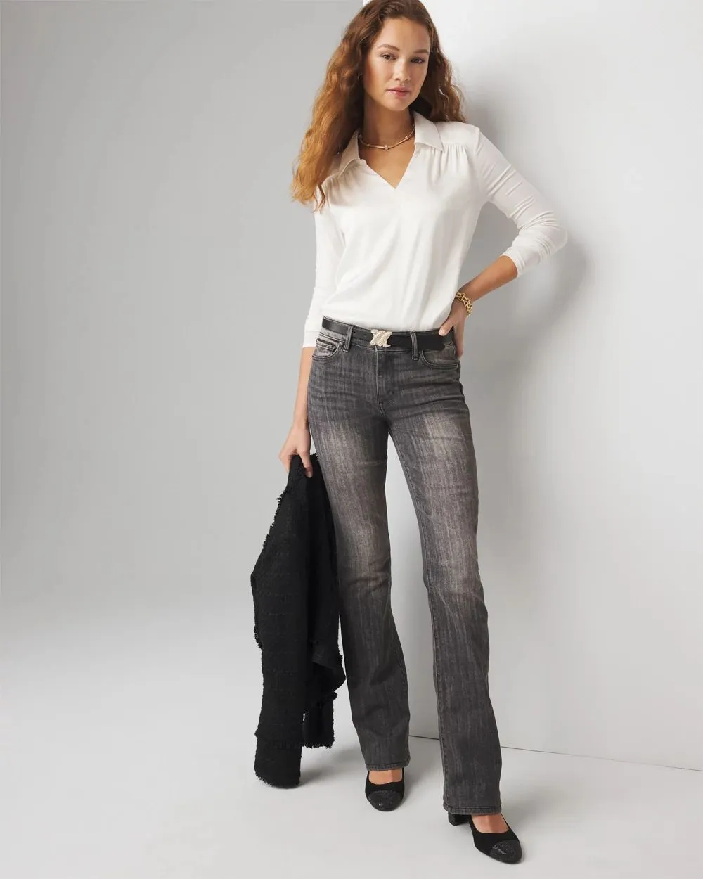 Woven Front Tee