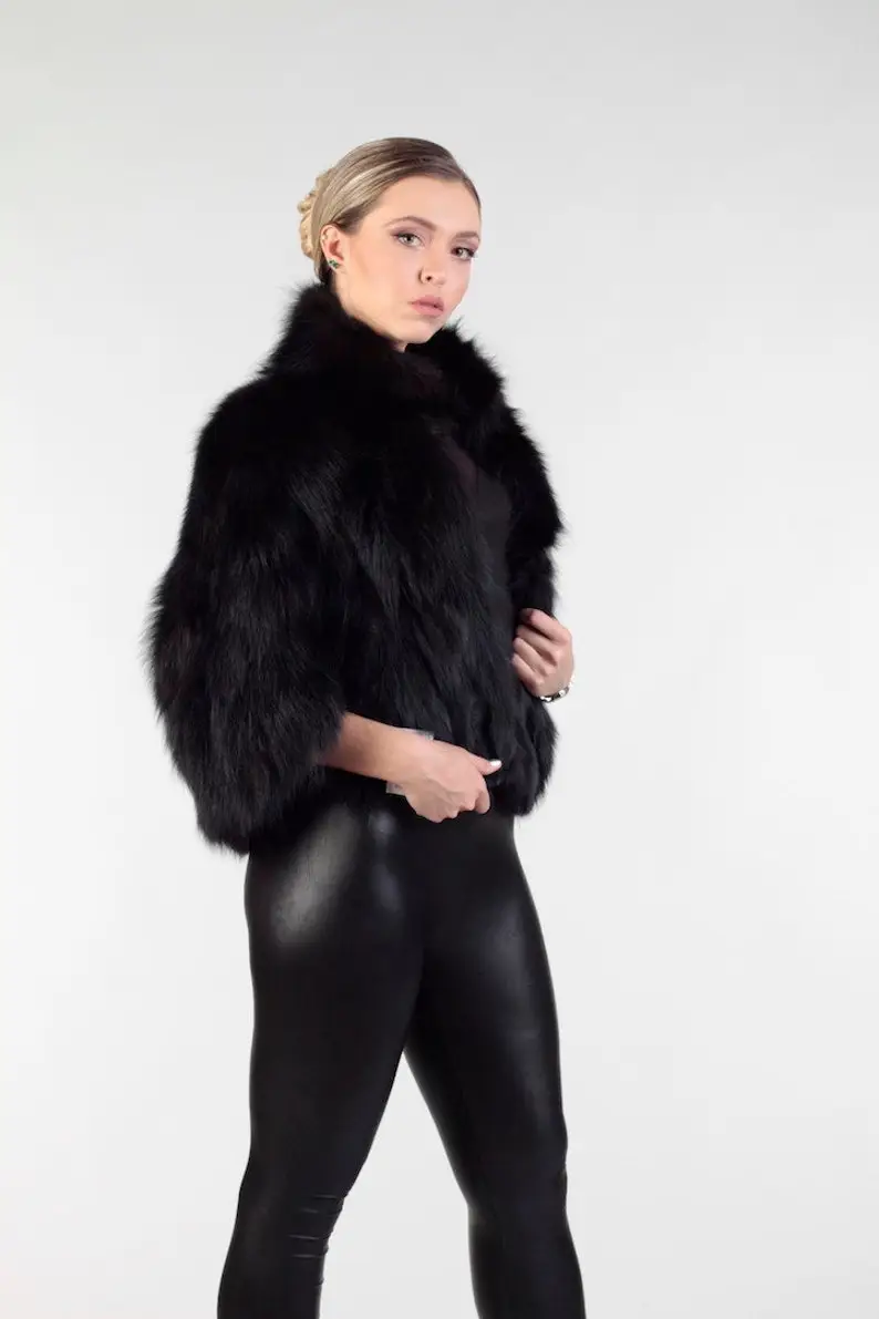 Black Fox Fur coat