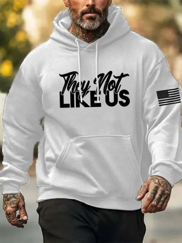 Men's They Not Like Us Casual Hoodie上报