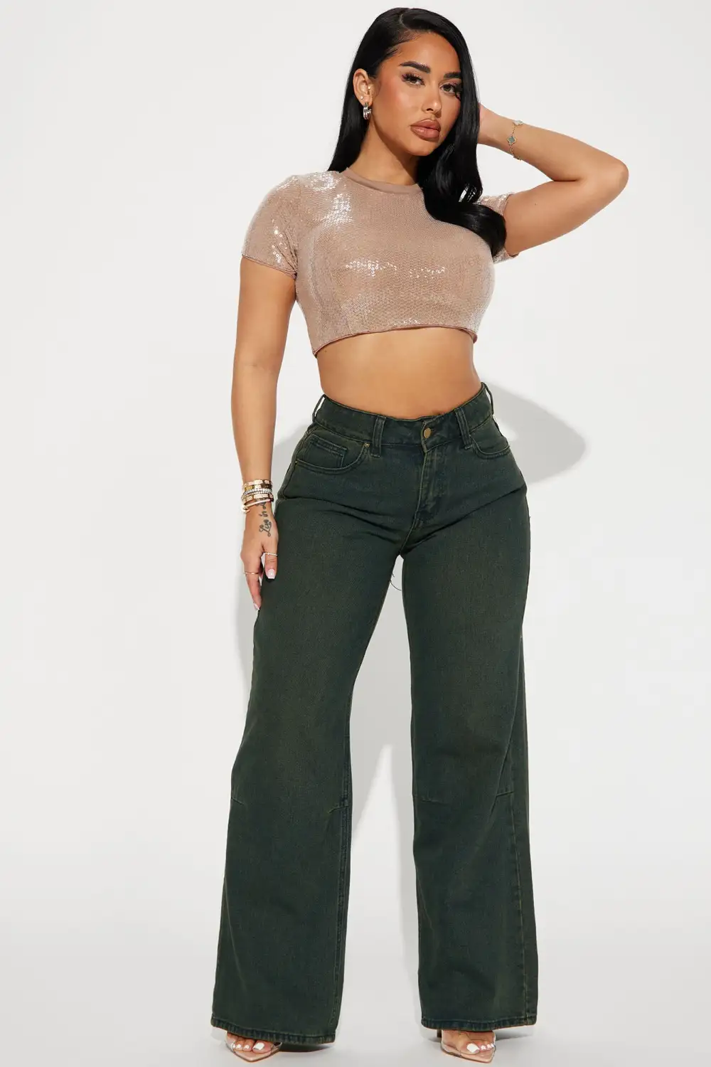 Sparks Fly Sequin Top - Mocha