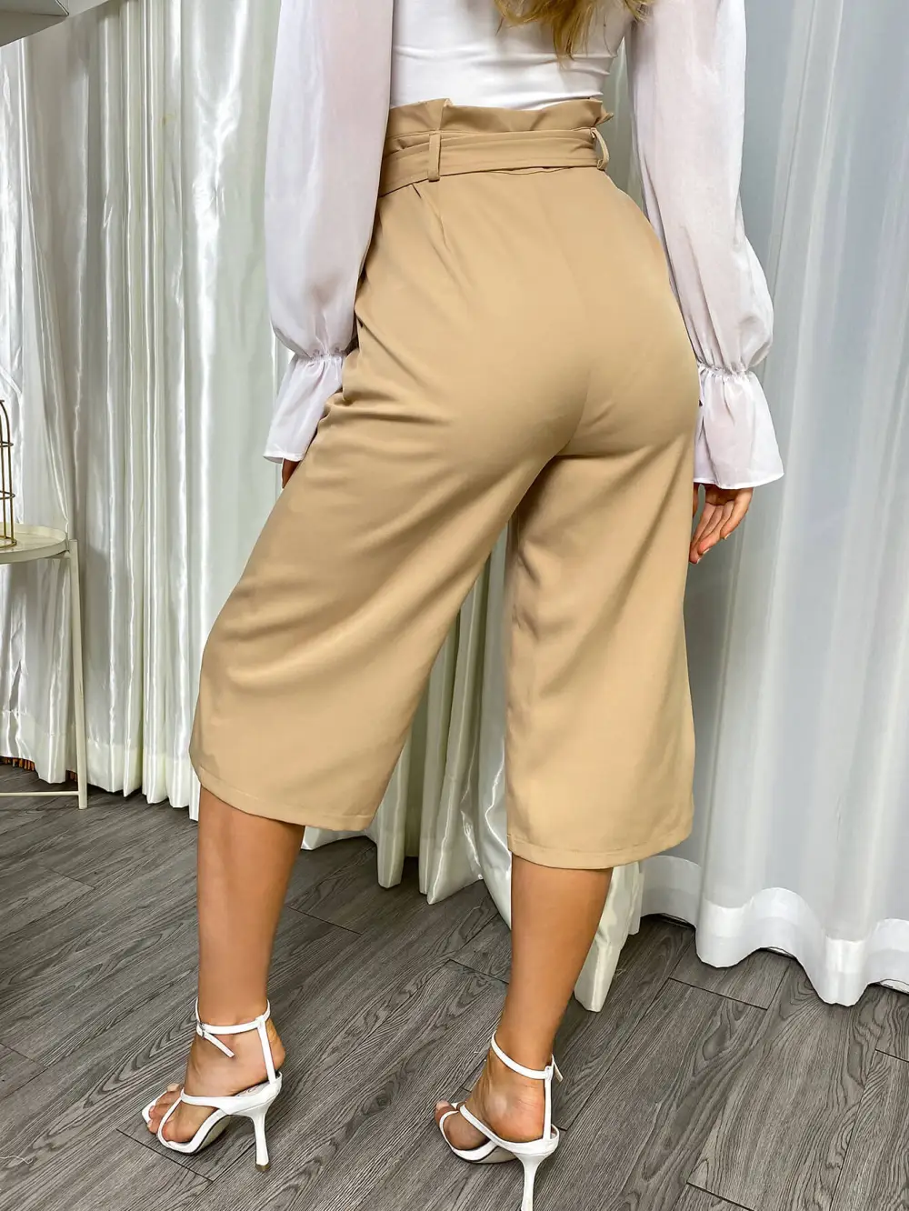 Belted Wide Leg Pants