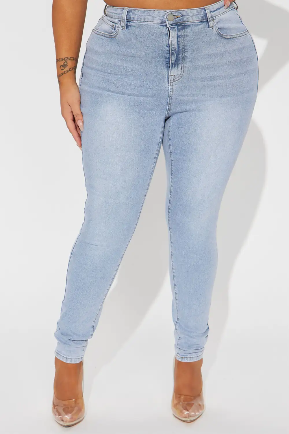 San Diego Sculpting High Rise Stretch Skinny Jeans - Light Wash