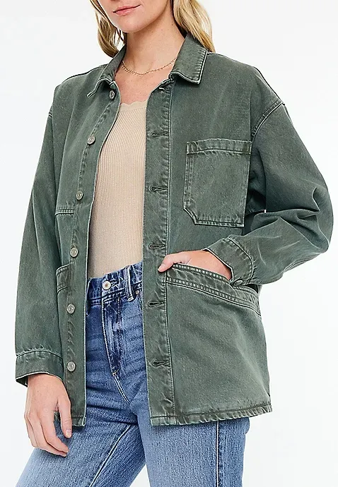 Olive Oversized Chore Jacket