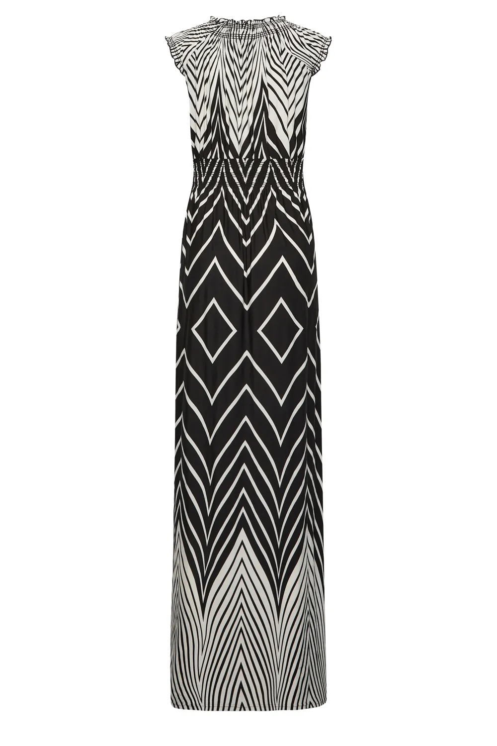 LTS Tall Black Chevron Maxi Dress