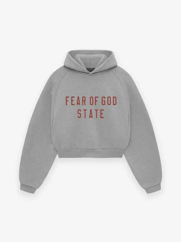 Womens Fleece Cropped Hoodie