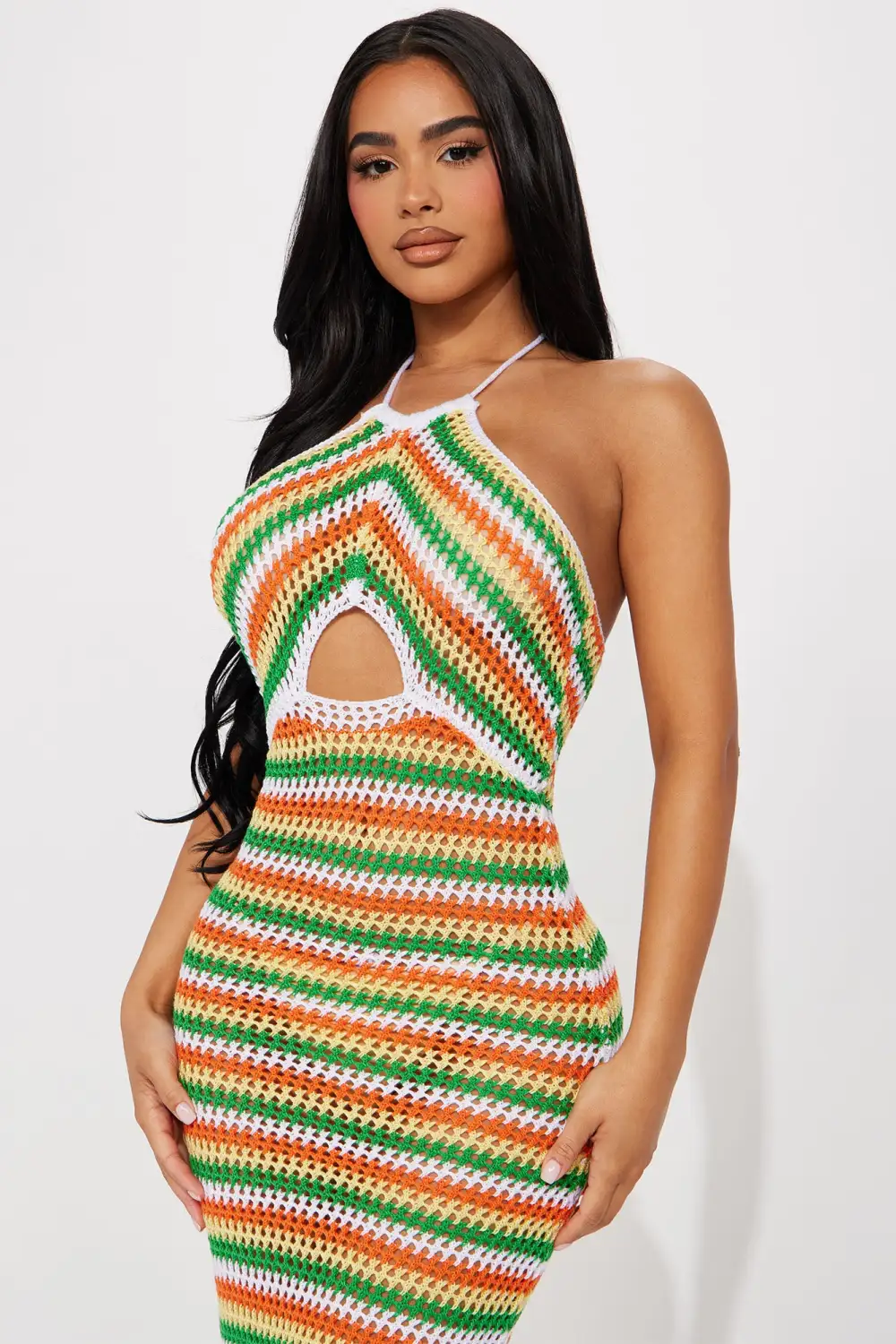 Designated Amazement Midi Dress - Multi Color