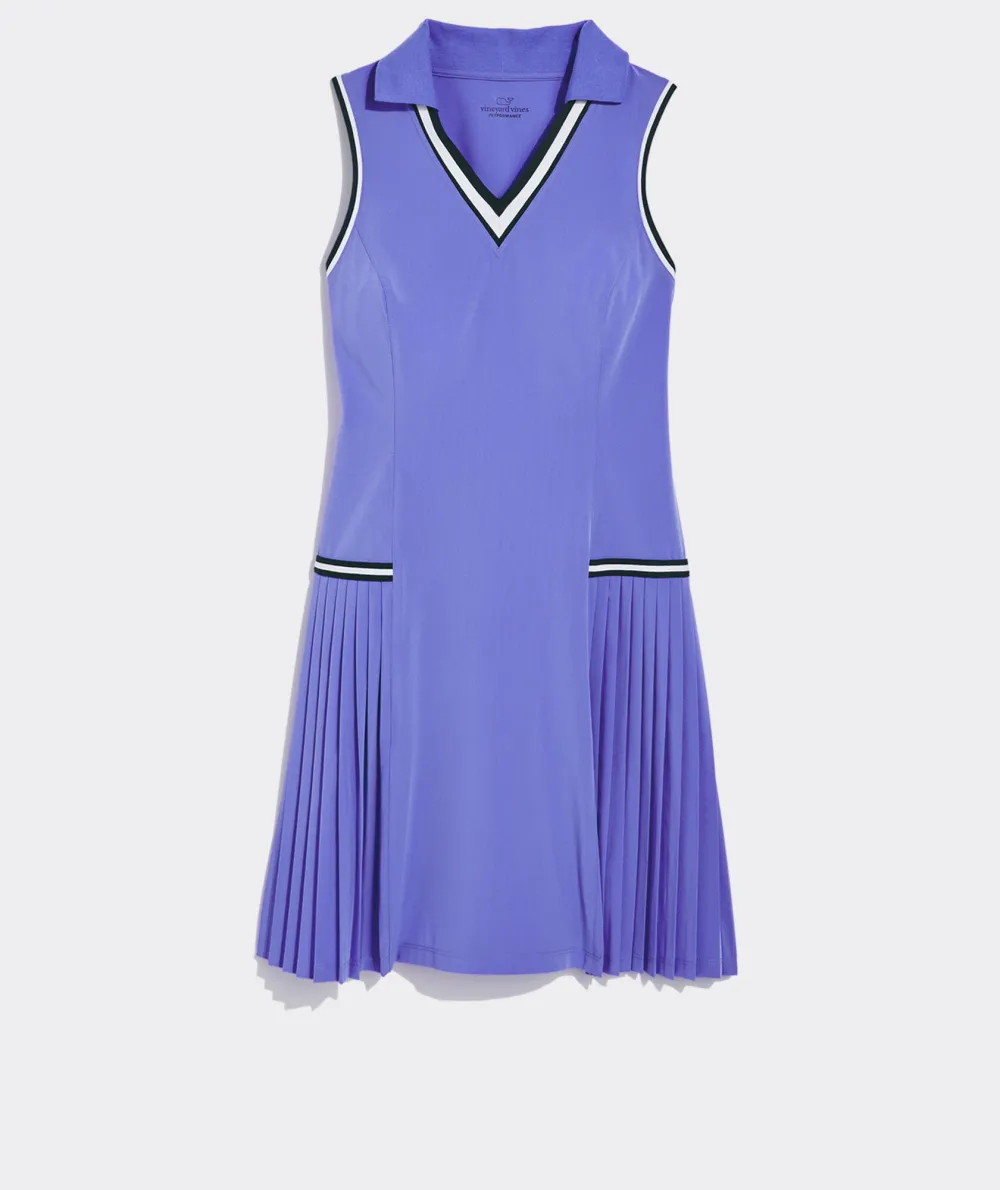 Polo Collar Pleated Performance Dress