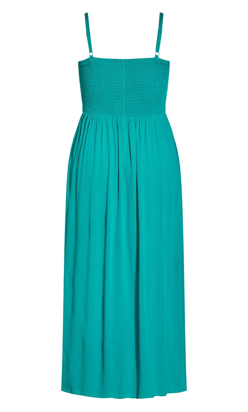 Evans Aqua Blue Shirred Maxi Dress
