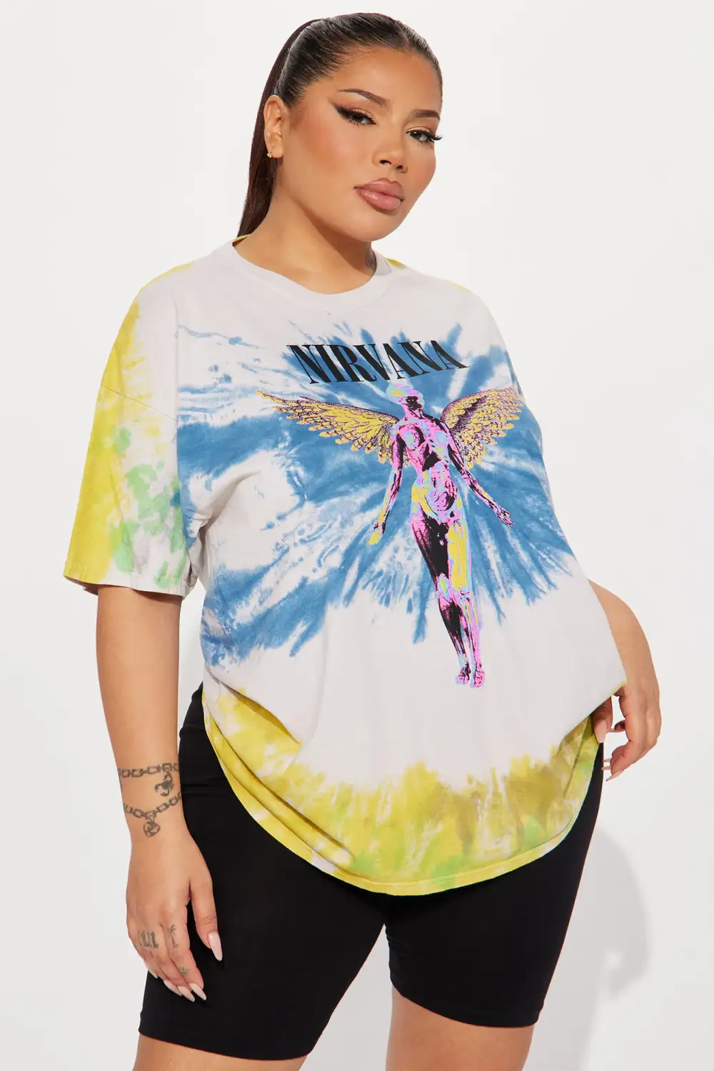 Nirvana Tie Dye Graphic Tee - Multi Color
