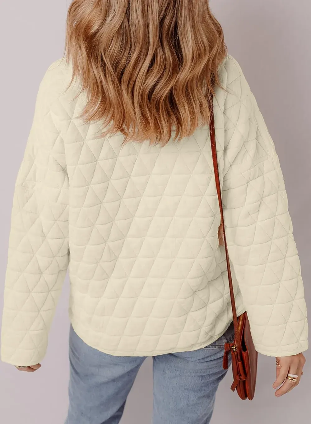 Women's Lightweight Diamond Quilted Jacket Casual Winter Open Front Button Down Puffer Coat Outwear Cardigan