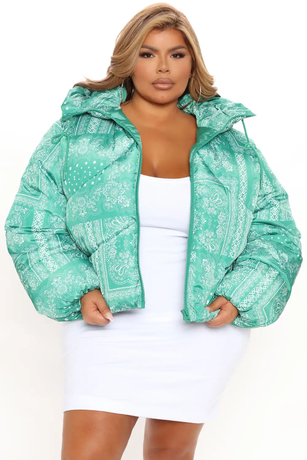 Paisley Little Thing Puffer Jacket - Kelly Green