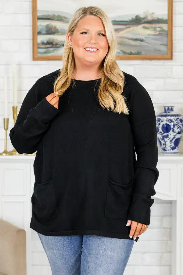 Fall into Fashion Sweater, Black