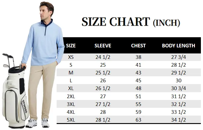 Men's Solid Quarter Zip Golf Pullover