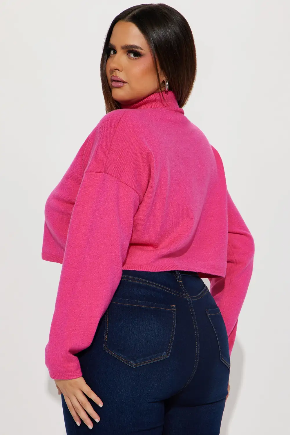 Lolani Turtleneck Sweater - Fuchsia