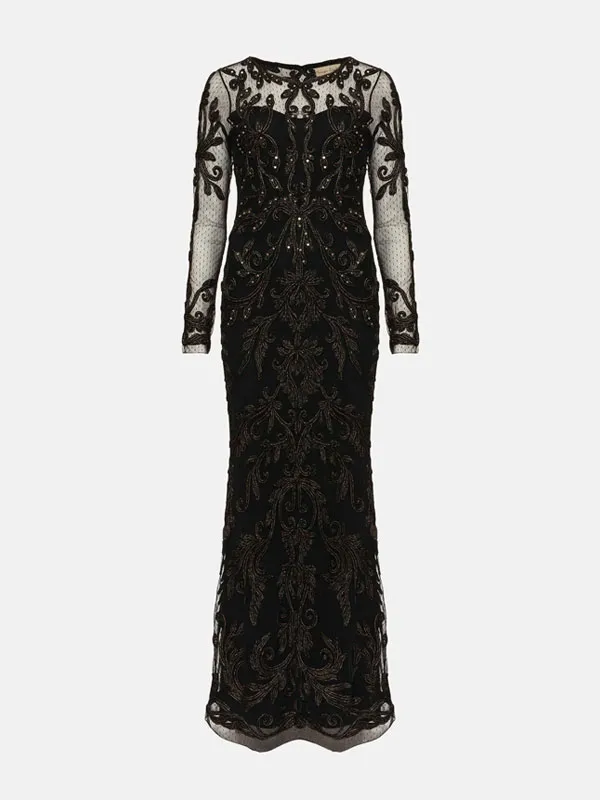 Bold and elegant party ladies lace dress