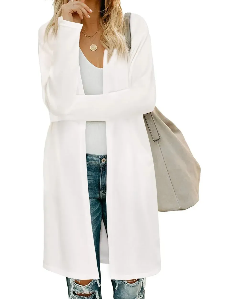 Women's Long Sleeve Lightweight Cardigan with Pockets Jacket
