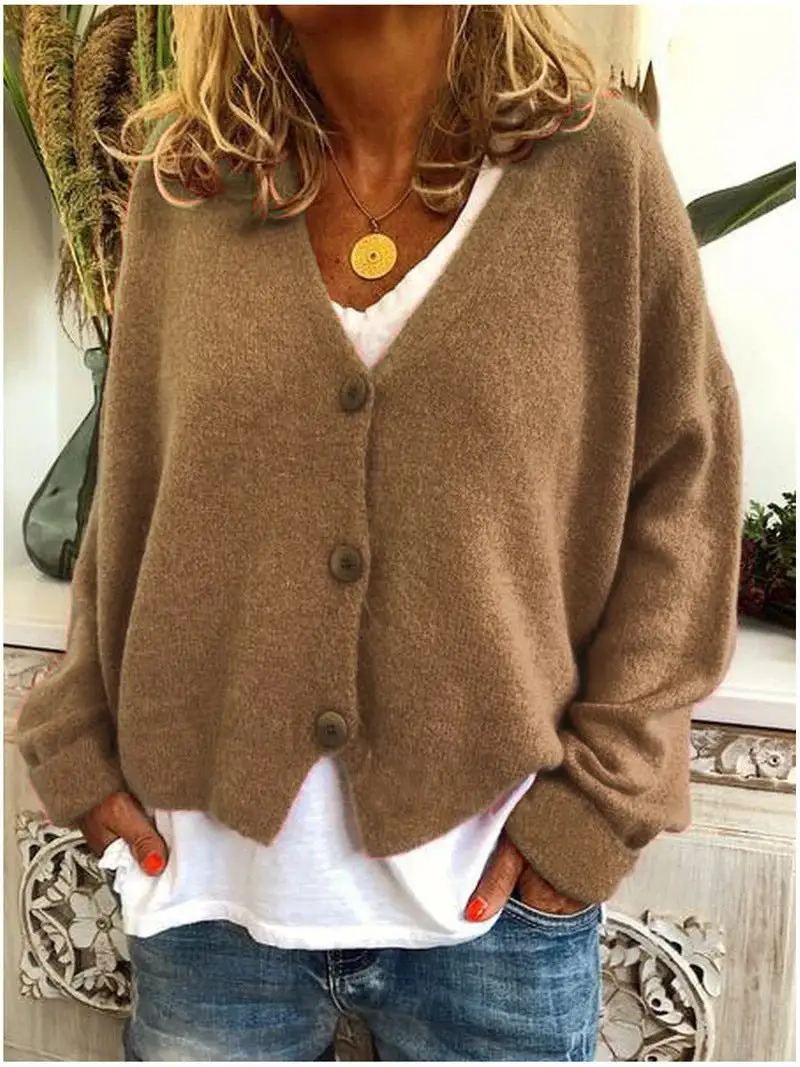 loose sweater knitted cardigan